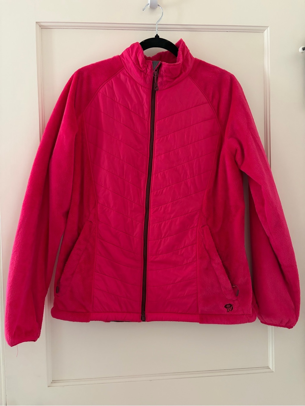 Mountain Hardwear Women's Bright Pink Quilted Fleece Jacket